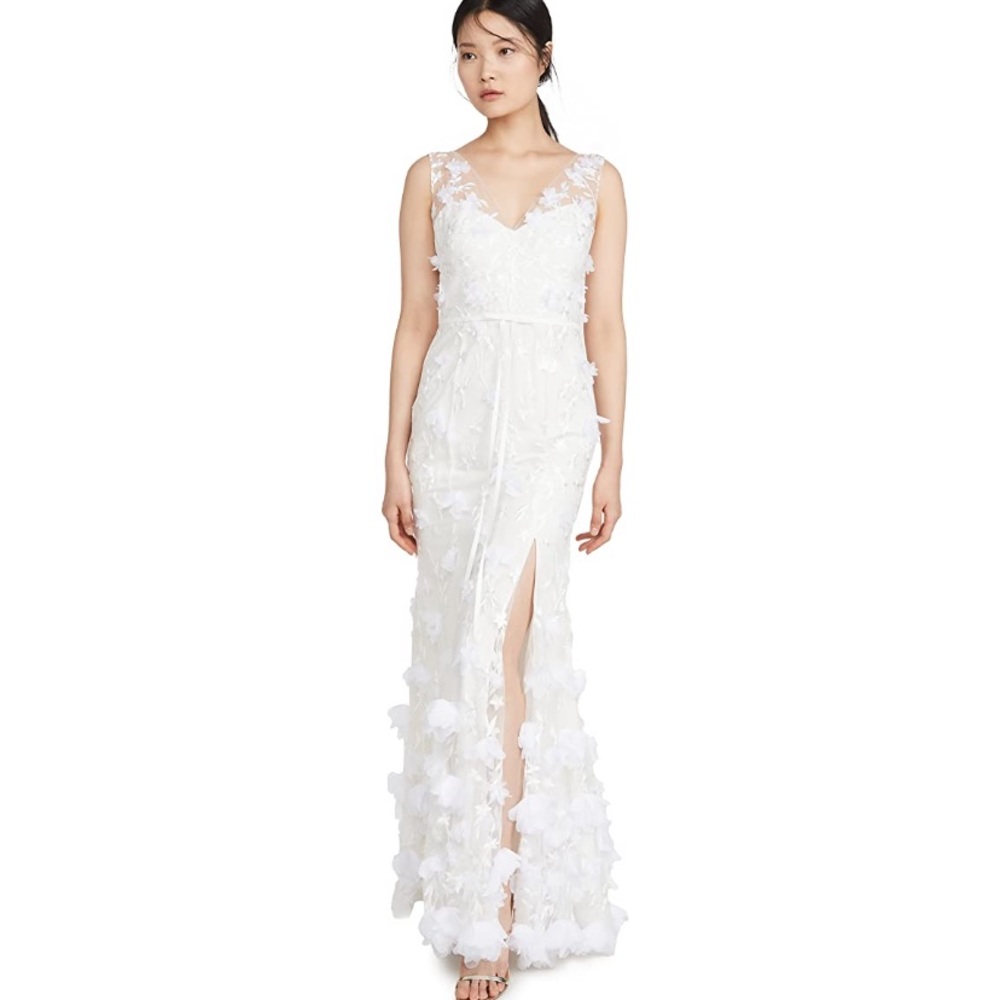 Marchesa Notte 3D floral wedding gown